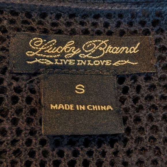 Lucky Brand Burnout Open Knit Cardigan Sz S - Picture 8 of 11